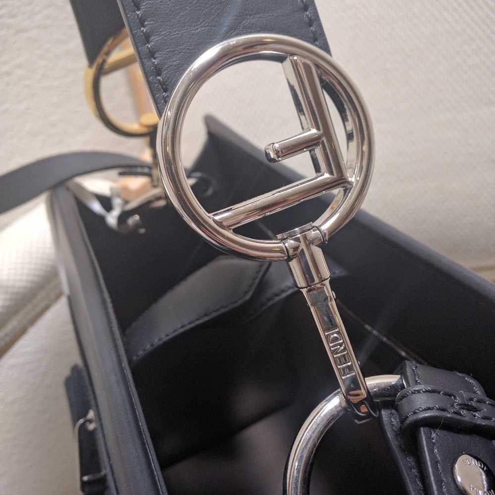 FENDI Runaway Leather Top Handle Satchel Bag Purse - Picture 5 of 5